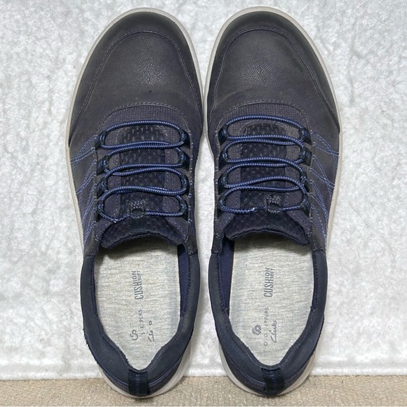 Clarks Womens Navy Blue Adella Holly Cushion Insole SlipOn Casual Shoes SZ 7.5M - Picture 5 of 11